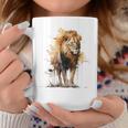 Lion Animal Lovers Motif Animal Zoo Print Lion Coffee Mug Funny Gifts
