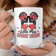 Little Miss Sweet Heart Messy Bun Valentine's Day Girl Girls Coffee Mug Funny Gifts
