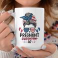 Messy Bun 4Th Of July Pregnant Patriotic Af American Flag Coffee Mug Unique Gifts