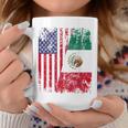 Mexican Roots Half American Flag Mexico Coffee Mug Unique Gifts