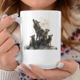 Mommy Wolf Howling At Moon Graphic Wolf Lovers Mother's Day Coffee Mug Personalized Gifts