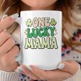 One Lucky Mama Groovy Retro Mama St Patrick's Day Coffee Mug Unique Gifts
