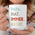 Papa Hat Immer Recht Lustige Idee Zumatertag Raglan Tassen Lustige Geschenke