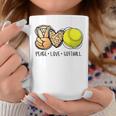 Peace Love Softball Leopard Women Men Kid Coffee Mug Unique Gifts