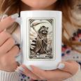 Raccoon Tarot Card Death Witchcraft Occult Raccoon Coffee Mug Unique Gifts