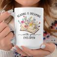 Reading Is Dreaming With Your Eyes Open Bookworm Librarian Coffee Mug Personalized Gifts
