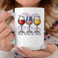 Red Wine & Blue 4Th Of July Wine Glasses American Usa Flag Coffee Mug Personalized Gifts