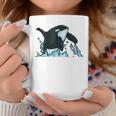 Regalo De Ballena Asesina Saltando Orca Sin Mangas Taza de café Regalos divertidos