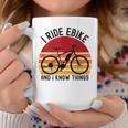 I Ride Ebike And I Know Things Bicycle Retro Sunset Coffee Mug Unique Gifts