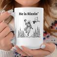 He Is Risen Easter Jesus Playing Basketball He Is Rizzin Coffee Mug Unique Gifts