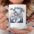 He Is Rizzin Basketball Jesus Retro Easter Christian Coffee Mug Unique Gifts