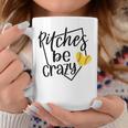 Softball Player Pitches Be Crazy Softball Pitcher Coffee Mug Unique Gifts