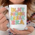 In My Summer Break Era Retro Groovy Summer Break Teacher Coffee Mug Unique Gifts