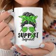 Support Squad Messy Bun Green Ribbon Mental Health Awareness Coffee Mug Unique Gifts