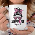 Support Squad Messy Bun Pink Breast Cancer Awareness Women Coffee Mug Unique Gifts