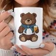 Teddy Bear Has A Beer In His Paws Men's Day Father's Day Coffee Mug Funny Gifts