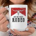 Vintage Bull Skull Western Life Country Not My First Rodeo Coffee Mug Unique Gifts