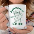 Vintage Retro Frog Diagnosed With Slay Dhd Present I Coffee Mug Unique Gifts