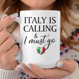 Vintage Retro Italy Is Calling I Must Go Coffee Mug Unique Gifts