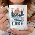 Vintage Retro Life Is Better At The Lake Lake Life Coffee Mug Unique Gifts