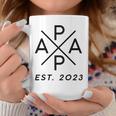 Werdender Papa Est 2023 X Stolzer Papa 2023 Father Father's Day Tassen Lustige Geschenke