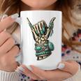 Western Skeleton Jewelry Western Turquoise Skeleton Hand Coffee Mug Unique Gifts