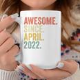 Youth Awesome Since April 2022 Birth Of Birthday 2022 Vintage Coffee Mug Unique Gifts