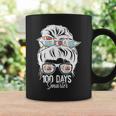 100 Days Smarter 100Th Day Of School Messy Bun Mom Coffee Mug Gifts ideas