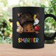 100 Days Smarter Afro Girls Messy Bun 100Th Day Of School Coffee Mug Gifts ideas
