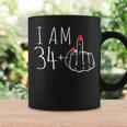 I Am 34 Plus 1 Middle Finger 34Th Women's Birthday Coffee Mug Gifts ideas