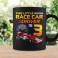 3Rd Birthday Race Car Driver 3 Year Racing Old Toddler Boy Coffee Mug Gifts ideas