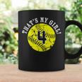 4 Softball Player That's My Girl Cheer Mom Dad Team Coach Coffee Mug Gifts ideas