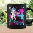 4 Years Old Flossing Unicorn 4Th Birthday Girl Party Coffee Mug Gifts ideas