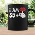 I Am 59 1 Middle Finger & Lips 60Th Birthday Girls Coffee Mug Gifts ideas