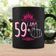 I Am 59 Plus 1 Middle Finger Pink Crown 60Th Birthday Coffee Mug Gifts ideas