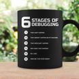 6 Stages Of Debugging Bug Coding Computer Programmer Tassen Geschenkideen