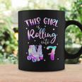 7Th Bday Rolling Into 7 Birthday Girl Roller Skate Party Coffee Mug Gifts ideas