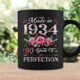 90 Year Old Made In 1934 Floral 90Th Birthday Women Coffee Mug Gifts ideas