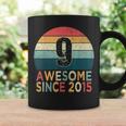9Th Birthday Vintage Retro 9 Years Old Awesome Since 2015 Coffee Mug Gifts ideas