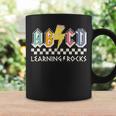Abcd Learning Rocks Rock'n Roll Teachers Pencil Lightning Coffee Mug Gifts ideas