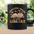 Adventure Begins At Your Library Summer Reading 2024 Groovy Coffee Mug Gifts ideas
