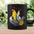 African Grey Cockatiel Sun Conure Senegal Parrot With Hearts Coffee Mug Gifts ideas