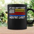 If You Ain't First You're Last Us Flag Car Racing Coffee Mug Gifts ideas
