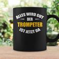 Alles Wird Gut Trumpeter Herren-Tassen in Schwarz, Musikliebhaber Design Geschenkideen