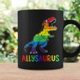 Allysaurus Lgbt Dinosaur Rainbow Flag Ally Lgbt Pride Coffee Mug Gifts ideas