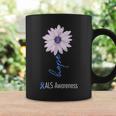 Als Awareness Month Blue Sunflower Ribbon Als Warrior Coffee Mug Gifts ideas