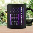 Alzheimer's Awareness Purple Ribbon Distressed American Flag Coffee Mug Gifts ideas