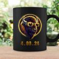 American Bison Buffalo Wearing Glasses Solar 2024 Eclipse Coffee Mug Gifts ideas