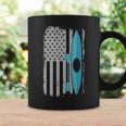 American Flag Kayak Distressed Patriotic Kayaker Coffee Mug Gifts ideas