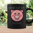 Animal Lover Distressed Text Don't Eat Me Pig Coffee Mug Gifts ideas